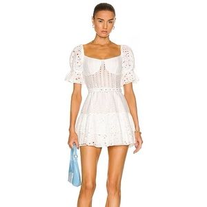 Charo Ruiz Ibiza Jean Fruition Mini Dress in White